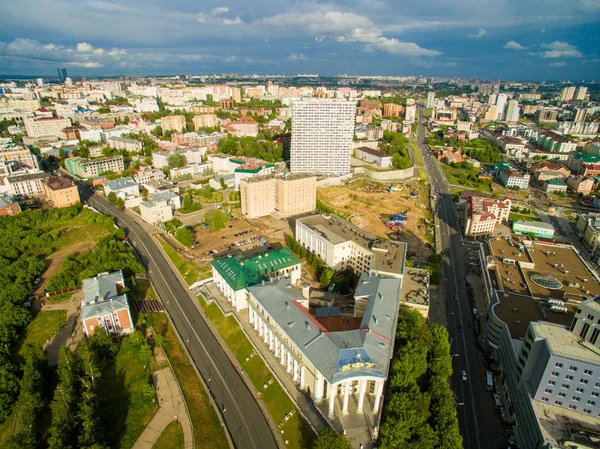 Kazan. Aerial view center of city at Grand Hotel — Stock Photo, Image