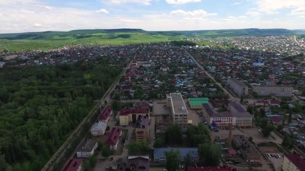 Oktjabrski stad, luchtfoto. Basjkirostan — Stockvideo