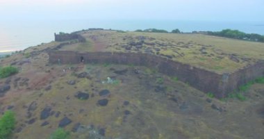 Fort Chapora kalıntıları. Goa devlet, Hindistan. Hava