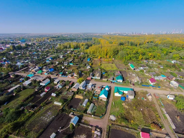 Luftaufnahme der russischen Landschaft im Herbst — Stockfoto