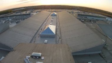 Rusya, Ufa. 09 2014. Büyük mağazalar havadan görünümü
