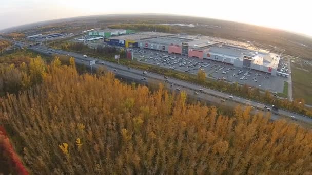 Russie, Oufa. 09 2014. Vue aérienne des grands magasins — Video