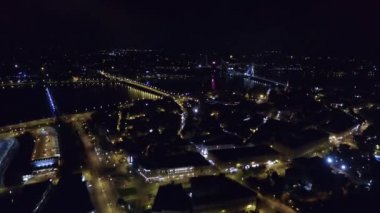 Riga, Letonya - Eylül 2016: Gece şehir