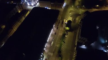 Riga, Letonya - Eylül 2016: Gece şehir