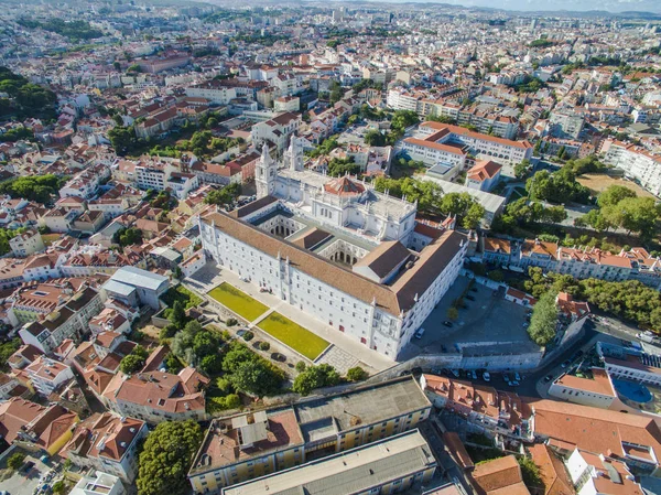 Vista aérea cidade velha de Lisboa cidade — Fotografia de Stock