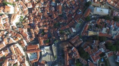 Havadan görünümü eski Lizbon şehir şehir