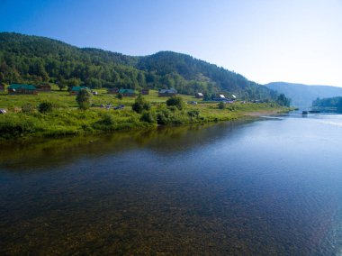 Kapova Mağarası, Shulgan tash doğa rezerv, Başkurdistan, Rusya Federasyonu. Havadan görünümü