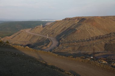 Neryungri 'te kömür madeninde panoramik görünüm