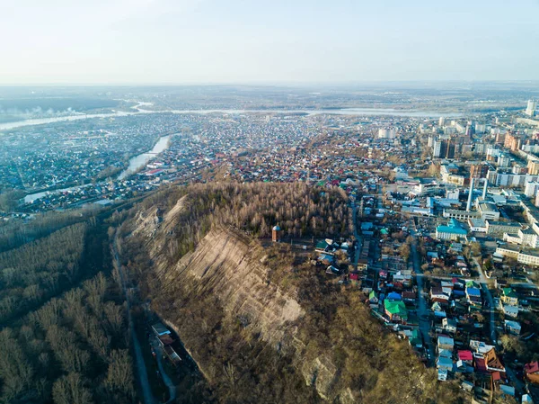 Das kulturelle zentrum der ufa-stadt. Luftbild — Stockfoto