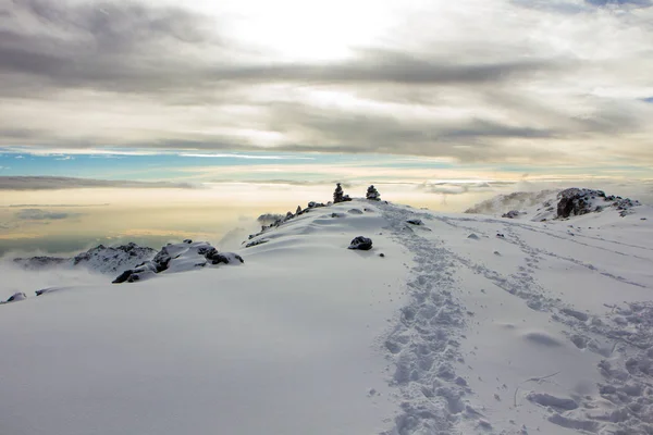 Kilimanjaro dağının tepesindeki manzara, Tanzanya
