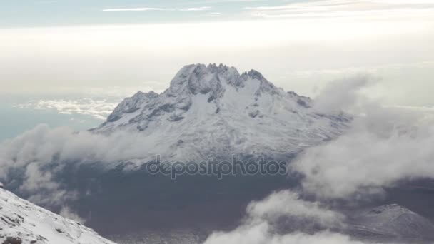 Τοπίο στην κορυφή του βουνού Kilimanjaro, Τανζανία — Αρχείο Βίντεο