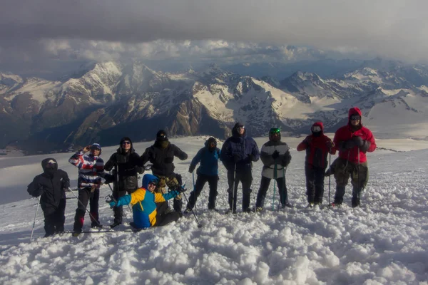 2014 07 Monte Elbrus, Rusia: Escalada en la montaña Elbrus — Foto de Stock