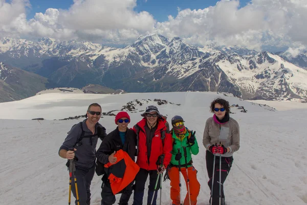 2014 07 Monte Elbrus, Russia: Arrampicata sul monte Elbrus — Foto Stock