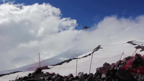 Panoramatický pohled na horu Elbrus — Stock video