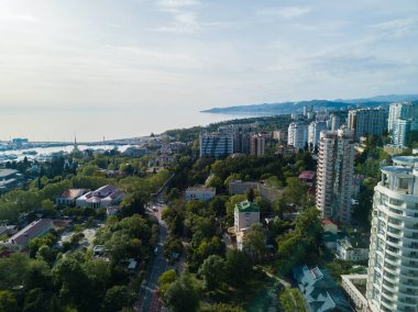 şehir merkezinin havadan görünümü