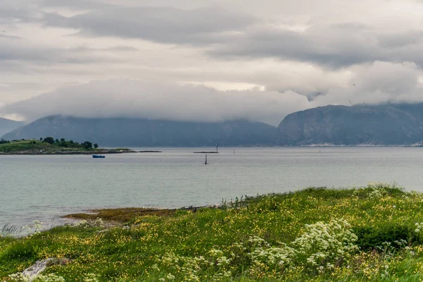 Krajobraz wsi w Norwegia, Skandynawia — Zdjęcie stockowe