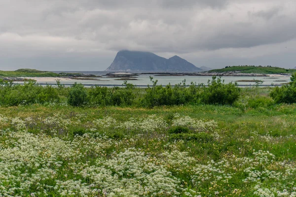 Krajobraz wsi w Norwegia, Skandynawia — Zdjęcie stockowe