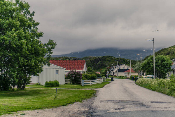 Landscape of village in Norway, Scandinavia