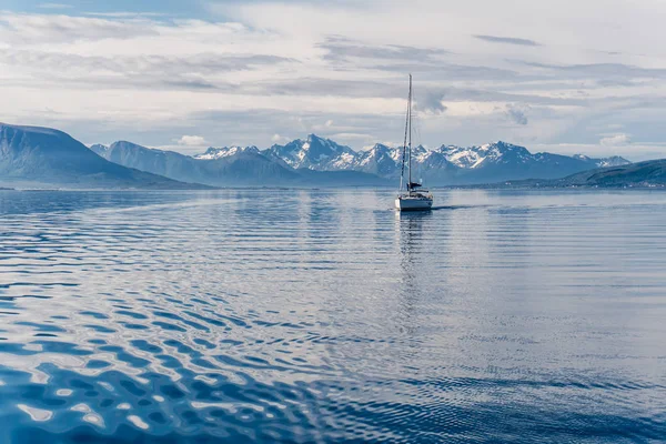 Segla en båt i Norge — Stockfoto