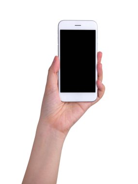 El ele tutuşan akıllı telefon.