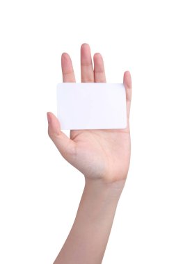 Isolated Hand holding card