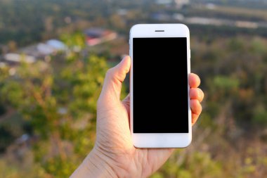 Beyaz akıllı telefonlar mockup 