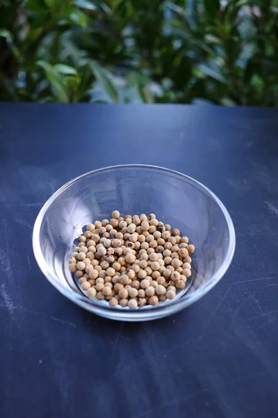 White pepper in bowl — Stock Photo, Image