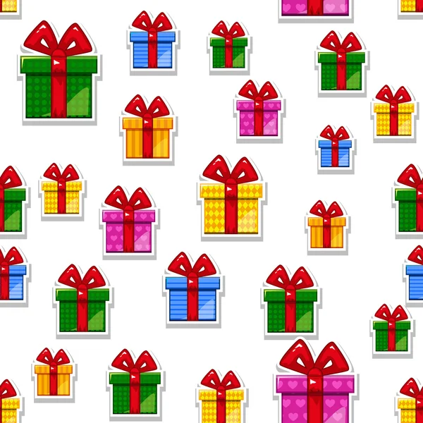 Pattern Flat gift box seamless background — Διανυσματικό Αρχείο