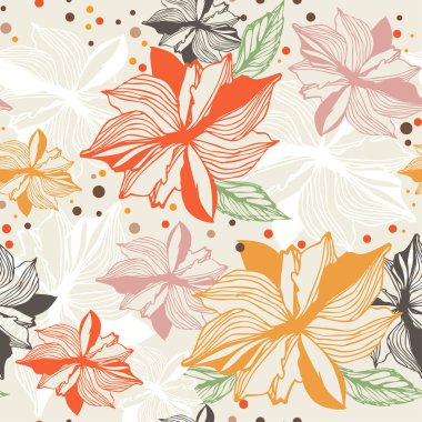 Çiçek sınır sorunsuz vektör arka plan