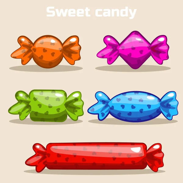 Rajzfilm aranyos édes candy — Stock Vector