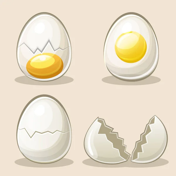 Cartoon eggs in  elements — Stock Photo, Image