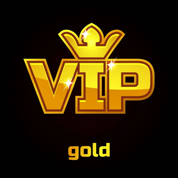 Oro Vip símbolo vectorial, conjunto 1 — Vector de stock