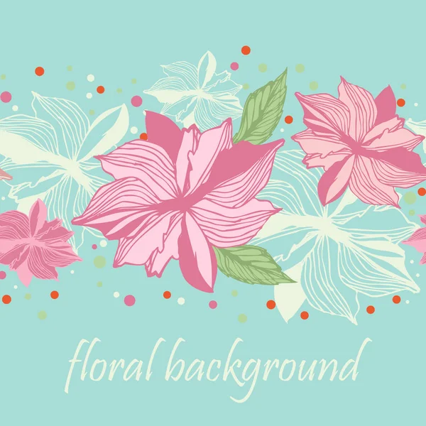 Fondo sin costuras Floral Border — Foto de Stock