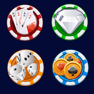 Poker simge renk fiş