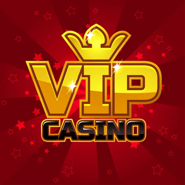 VIP poker casino de luxo logotipo conceito —  Vetores de Stock