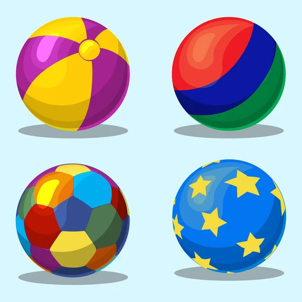 Разноцветный детский надувной мяч — стоковое фото