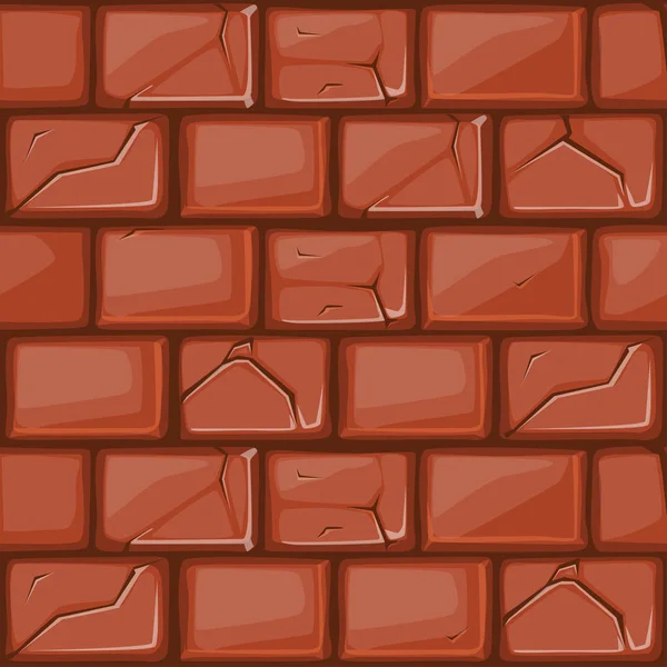 Dibujos animados piedra roja textura de pared — Vector de stock