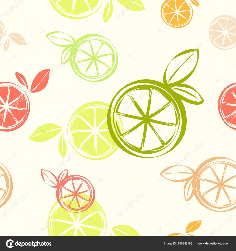 Wallpaper Citrus Seamless Pattern Print Textile Gift Paper Stock Vector C Babysofja Gmail Com