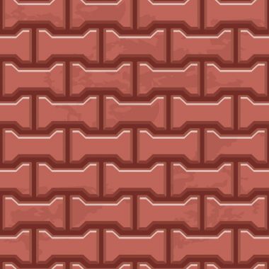 Kırmızı beton şeklinde H parke yüzeyinde tabaka. Sorunsuz doku