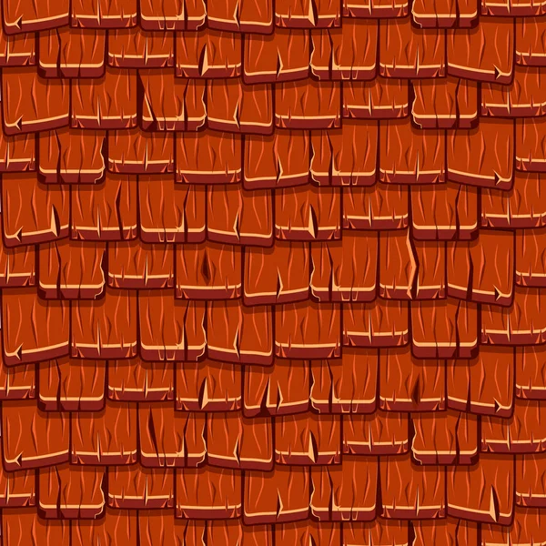 Azulejos de techo de madera roja vieja inconsútil — Archivo Imágenes Vectoriales