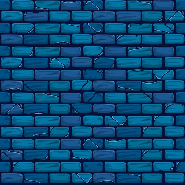 Patrón de textura de fondo de pared de ladrillo azul sin costuras — Vector de stock