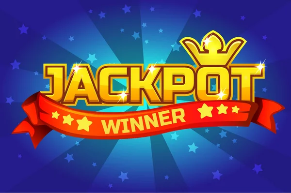 Текст логотипу JACKPOT, для елемента гри Ui — стоковий вектор