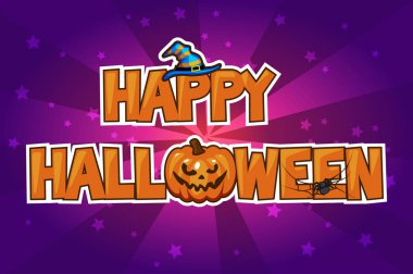 vektör mutlu Cadılar Bayramı kartı