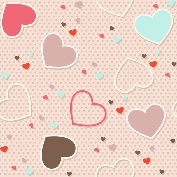 Pink Seamless Pattern Background Valentine Heart Vector Illustration Printing Fabric — Stock Vector