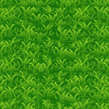 parlak yeşil çim seamless modeli, vektör arka plan