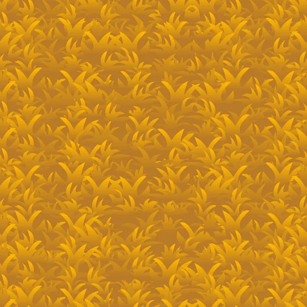 Otoño hierba naranja patrón sin costura, vector de fondo — Archivo Imágenes Vectoriales