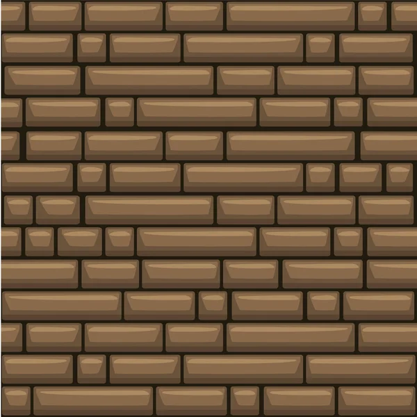 Бесшовная текстура помещая коричневую каменную стену — стоковый вектор