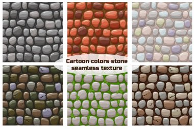 cartoon stone texture, vector seamless background clipart
