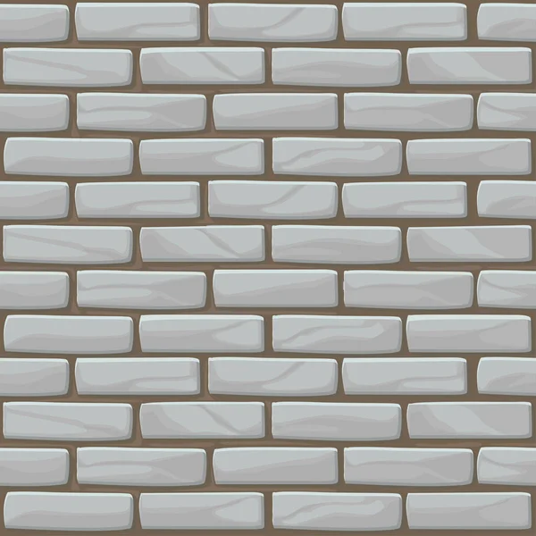 White Brick wall texture seamless. Vector illustration stones wall in grey color. — ストックベクタ