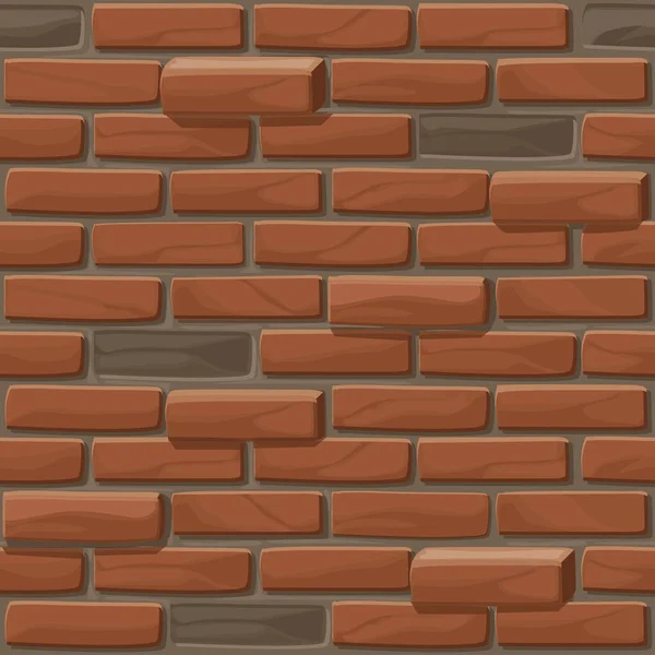 Old Brick wall texture seamless. Vector illustration stones wall — ストックベクタ